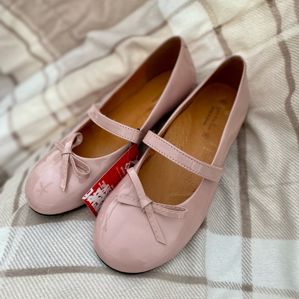 NEW$120 GARVALIN Spain Pink Girl’s Ballet Flats Shoes Mary Jane US 2.5